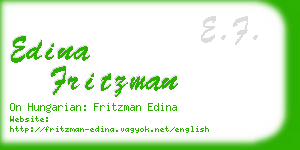 edina fritzman business card